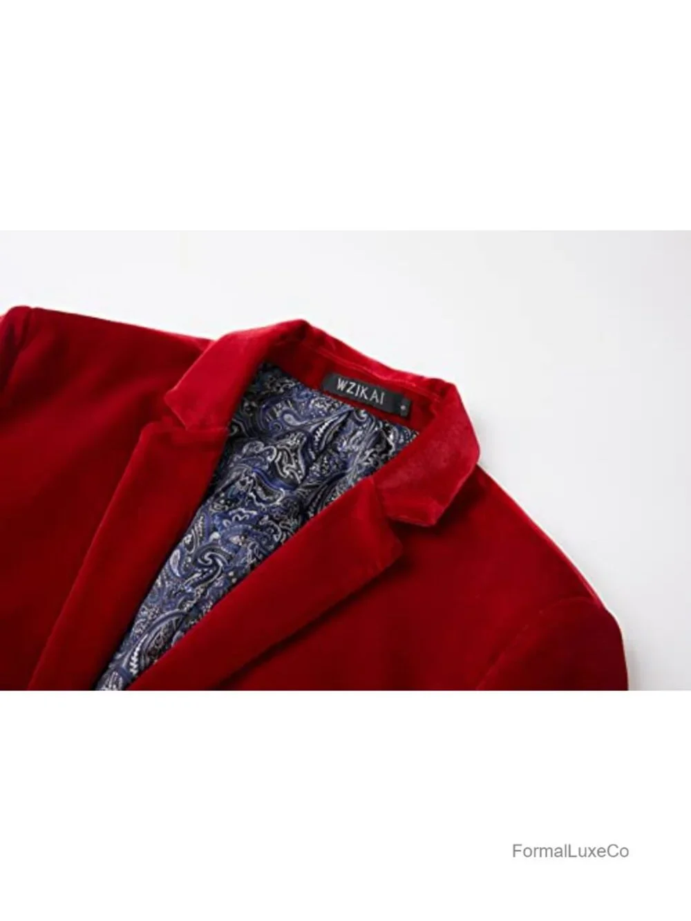 Men's Slim Fit Velvet Blazer Sport Coat One Button Notch Collar Party Wedding